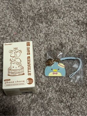 Sanrio Steamed Bun Phone Charm - Tuxedo Sam